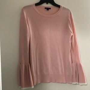Pink Tommy Winter Sweater Long Ruffled Sleeves